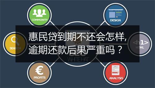 惠民贷到期不还会怎样,逾期还款后果严重吗？