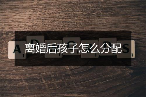离婚后孩子怎么分配