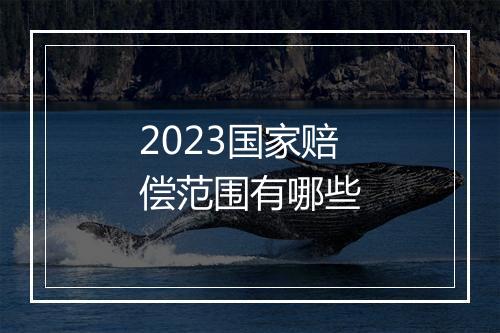 2023国家赔偿范围有哪些