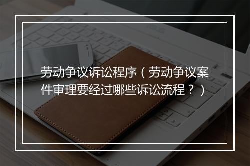 劳动争议诉讼程序（劳动争议案件审理要经过哪些诉讼流程？）