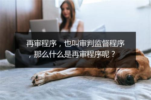 再审程序，也叫审判监督程序，那么什么是再审程序呢？