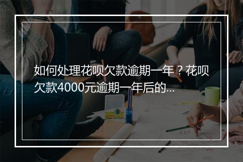 如何处理花呗欠款逾期一年？花呗欠款4000元逾期一年后的解决办法
