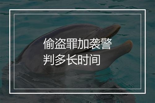 偷盗罪加袭警判多长时间
