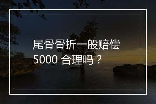 尾骨骨折一般赔偿 5000 合理吗？