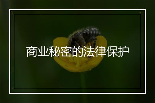 商业秘密的法律保护