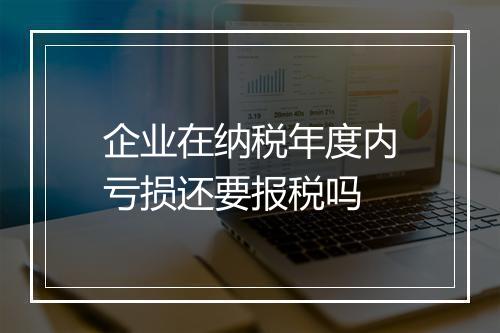 企业在纳税年度内亏损还要报税吗
