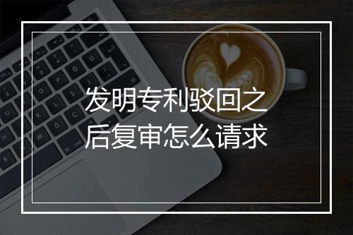 发明专利驳回之后复审怎么请求