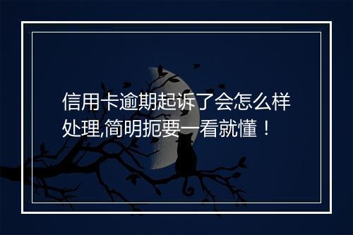 信用卡逾期起诉了会怎么样处理,简明扼要一看就懂！