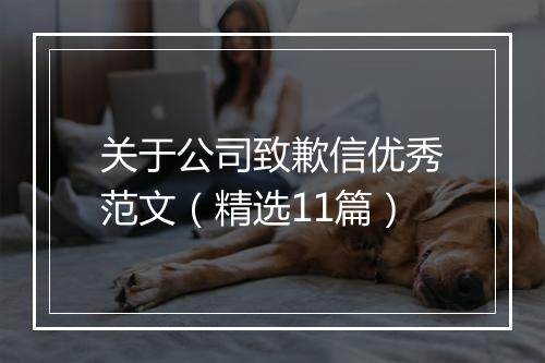 关于公司致歉信优秀范文（精选11篇）