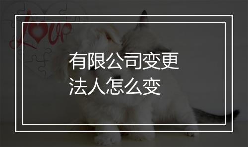 有限公司变更法人怎么变