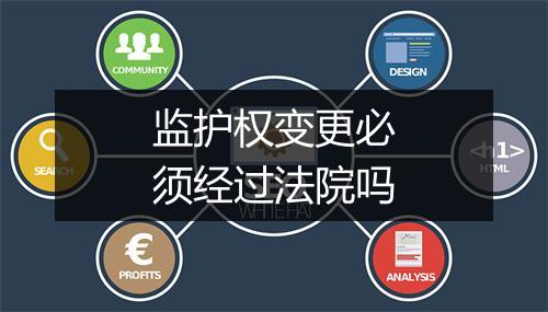 监护权变更必须经过法院吗