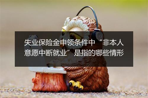 失业保险金申领条件中“非本人意愿中断就业”是指的哪些情形