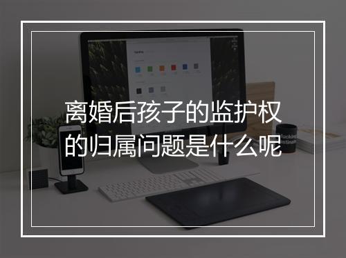 离婚后孩子的监护权的归属问题是什么呢