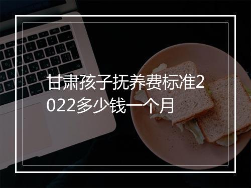 甘肃孩子抚养费标准2022多少钱一个月