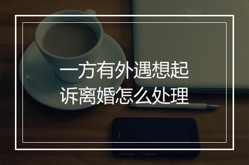 一方有外遇想起诉离婚怎么处理