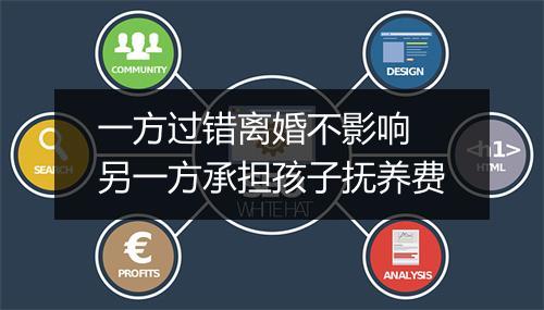 一方过错离婚不影响 另一方承担孩子抚养费