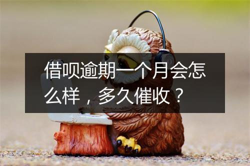 借呗逾期一个月会怎么样，多久催收？