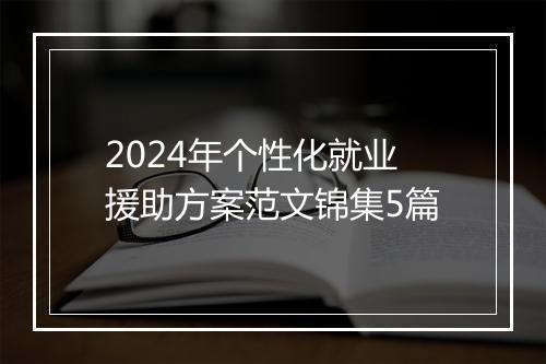 2024年个性化就业援助方案范文锦集5篇