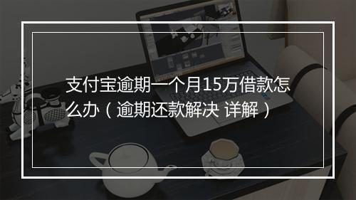 支付宝逾期一个月15万借款怎么办（逾期还款解决 详解）