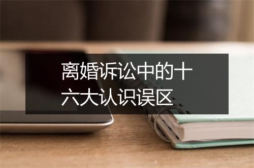 离婚诉讼中的十六大认识误区