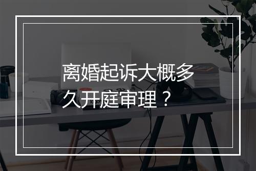 离婚起诉大概多久开庭审理？