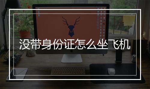 没带身份证怎么坐飞机