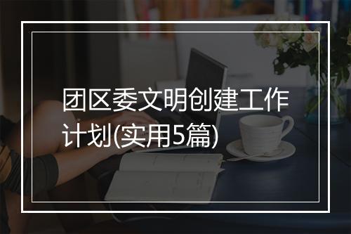 团区委文明创建工作计划(实用5篇)