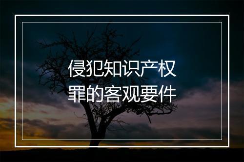侵犯知识产权罪的客观要件