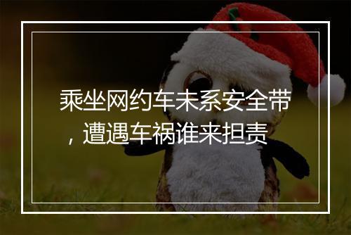 乘坐网约车未系安全带，遭遇车祸谁来担责