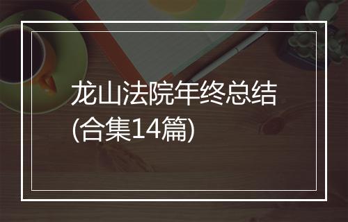 龙山法院年终总结(合集14篇)