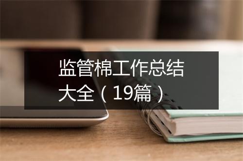 监管棉工作总结大全（19篇）