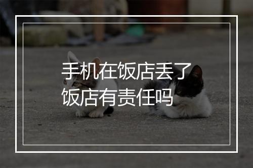 手机在饭店丢了饭店有责任吗