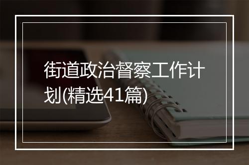 街道政治督察工作计划(精选41篇)