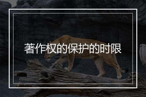 著作权的保护的时限