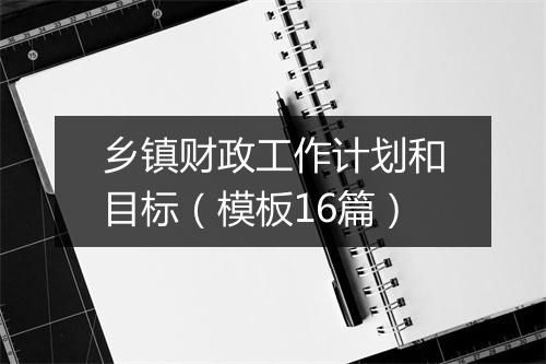 乡镇财政工作计划和目标（模板16篇）