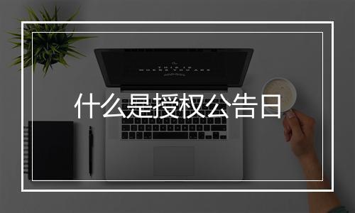 什么是授权公告日