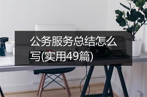 公务服务总结怎么写(实用49篇)