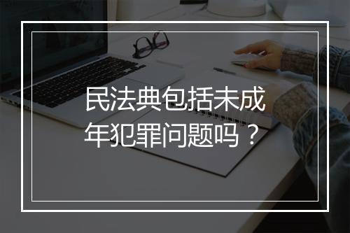民法典包括未成年犯罪问题吗？