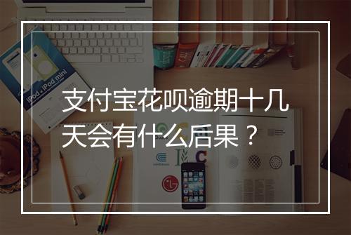 支付宝花呗逾期十几天会有什么后果？