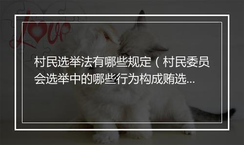 村民选举法有哪些规定（村民委员会选举中的哪些行为构成贿选）