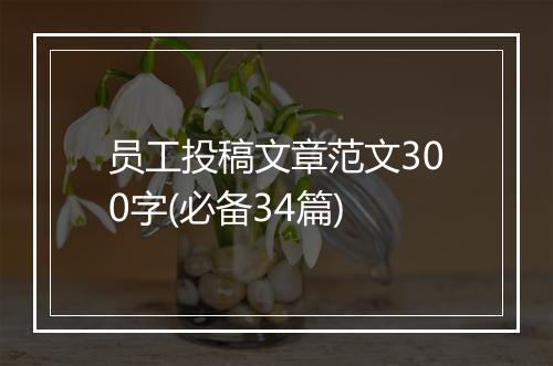员工投稿文章范文300字(必备34篇)