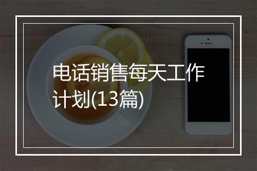 电话销售每天工作计划(13篇)