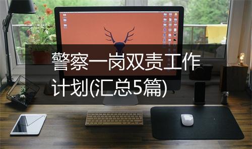 警察一岗双责工作计划(汇总5篇)