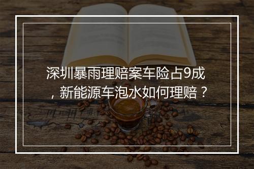 深圳暴雨理赔案车险占9成，新能源车泡水如何理赔？