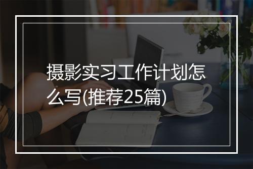 摄影实习工作计划怎么写(推荐25篇)