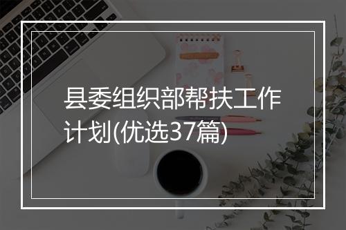 县委组织部帮扶工作计划(优选37篇)