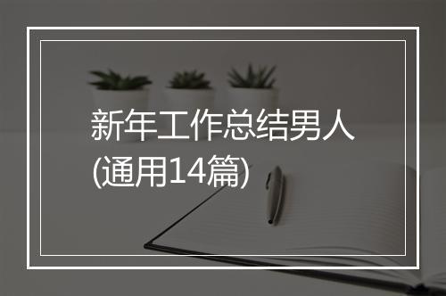 新年工作总结男人(通用14篇)