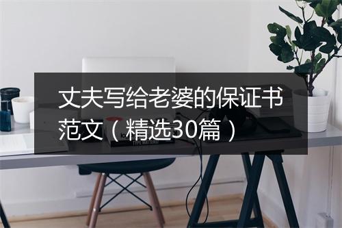 丈夫写给老婆的保证书范文（精选30篇）