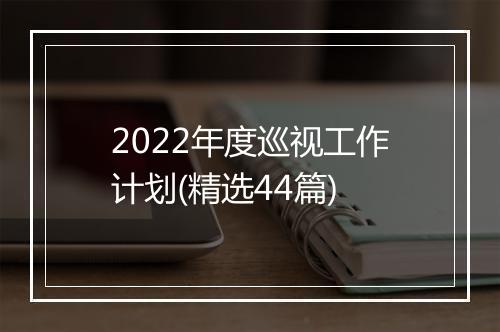 2022年度巡视工作计划(精选44篇)