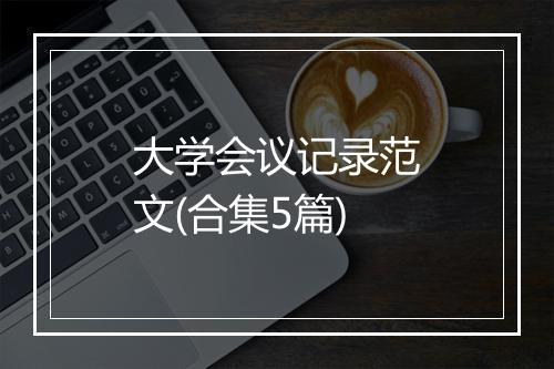 大学会议记录范文(合集5篇)